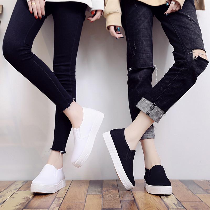 Móda 2025 Jaro Nové Dámské Boty Módní Dámská Ležérní Obuv s Měkkou Podrážkou Pohodlné Všestranné Dámské Baleríny Jednoduché Dámské Plátěné Boty