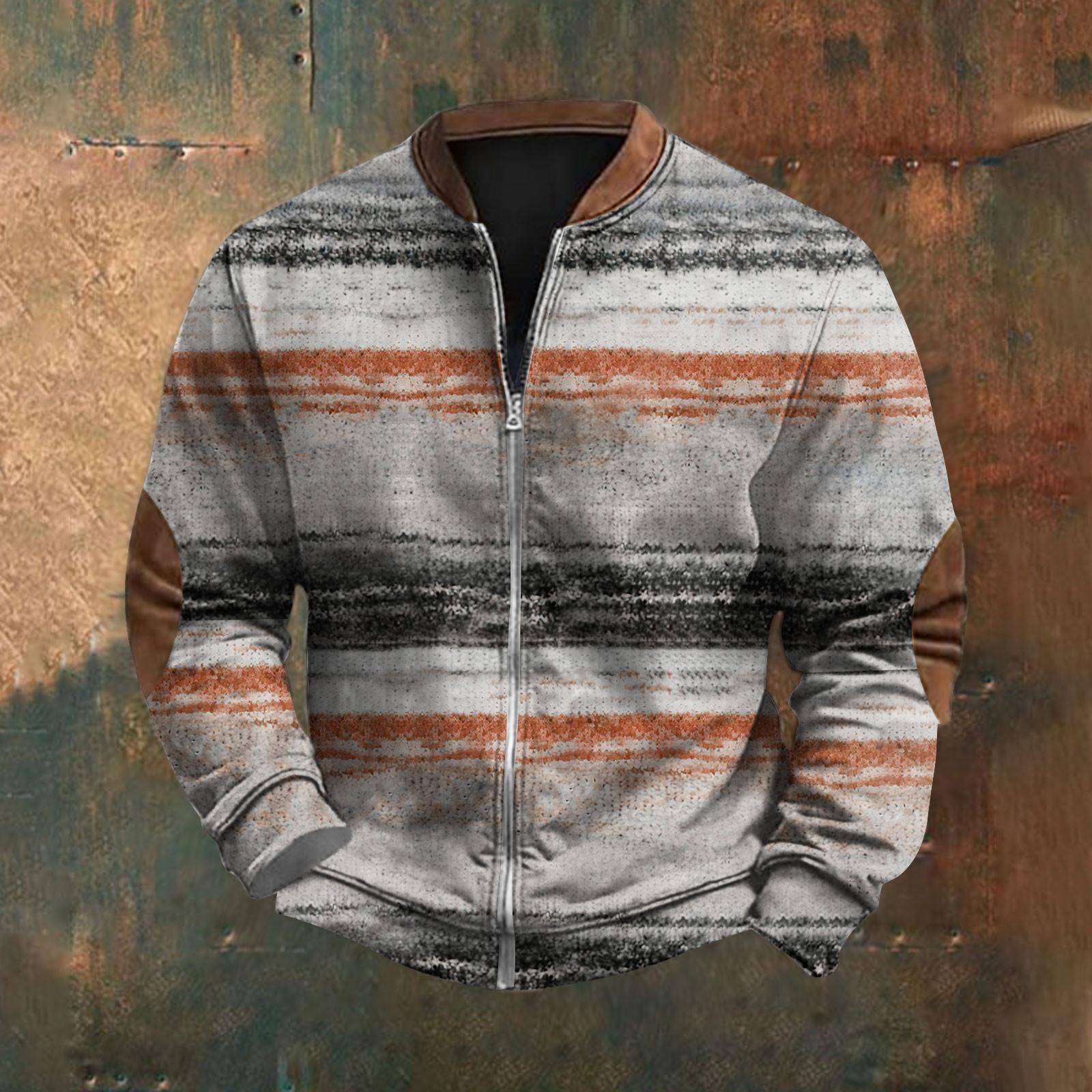 

Мужская повседневная толстовка в стиле ретро с градиентным принтом XXXL хаки