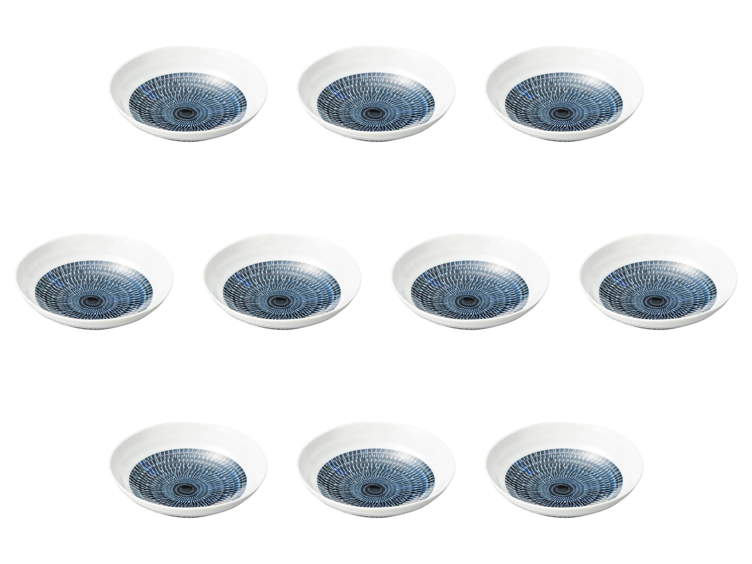 

Set of 10 Indigo Flying Canna Noodle Plates x Noodle Plates Setomonohonpo [21 5.2 cm]