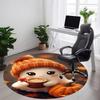 1PC Ghost Pumpkin Office Round Area Rug, Indoor Mat Suitable ForOffice, Under Office Chairs Bedroom Living Room Home Decor, Room Deco, D137