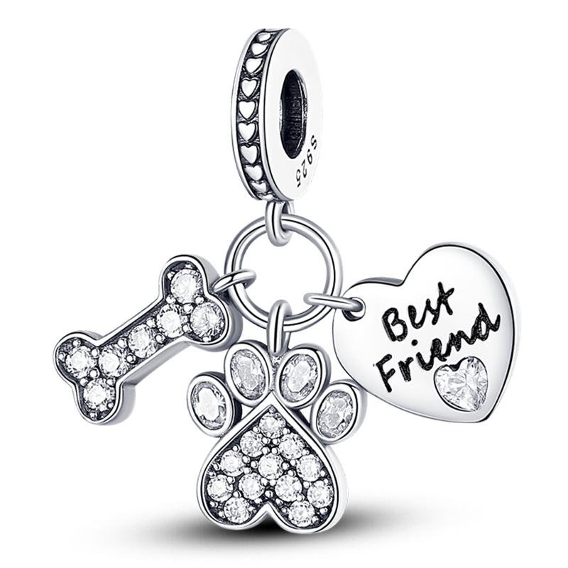 Charms Beads Copper Pink Perfume Bottle Letter Luminous Firefly Tarot Card Beads Fit Diy Bracelets Jewelry