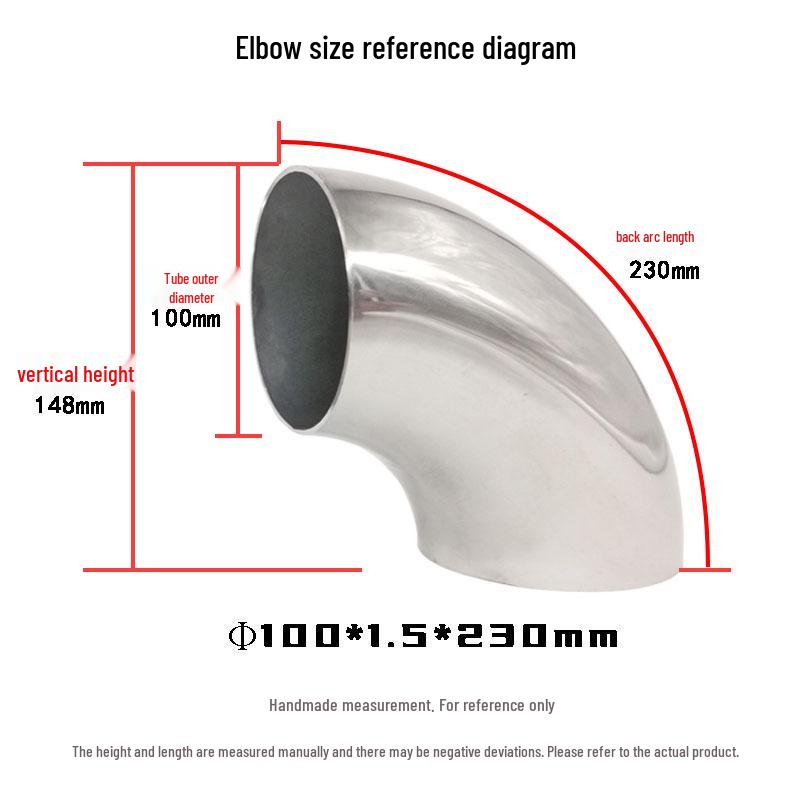 304 Stainless Steel 90° Elbow for Exhaust and Handrail Systems