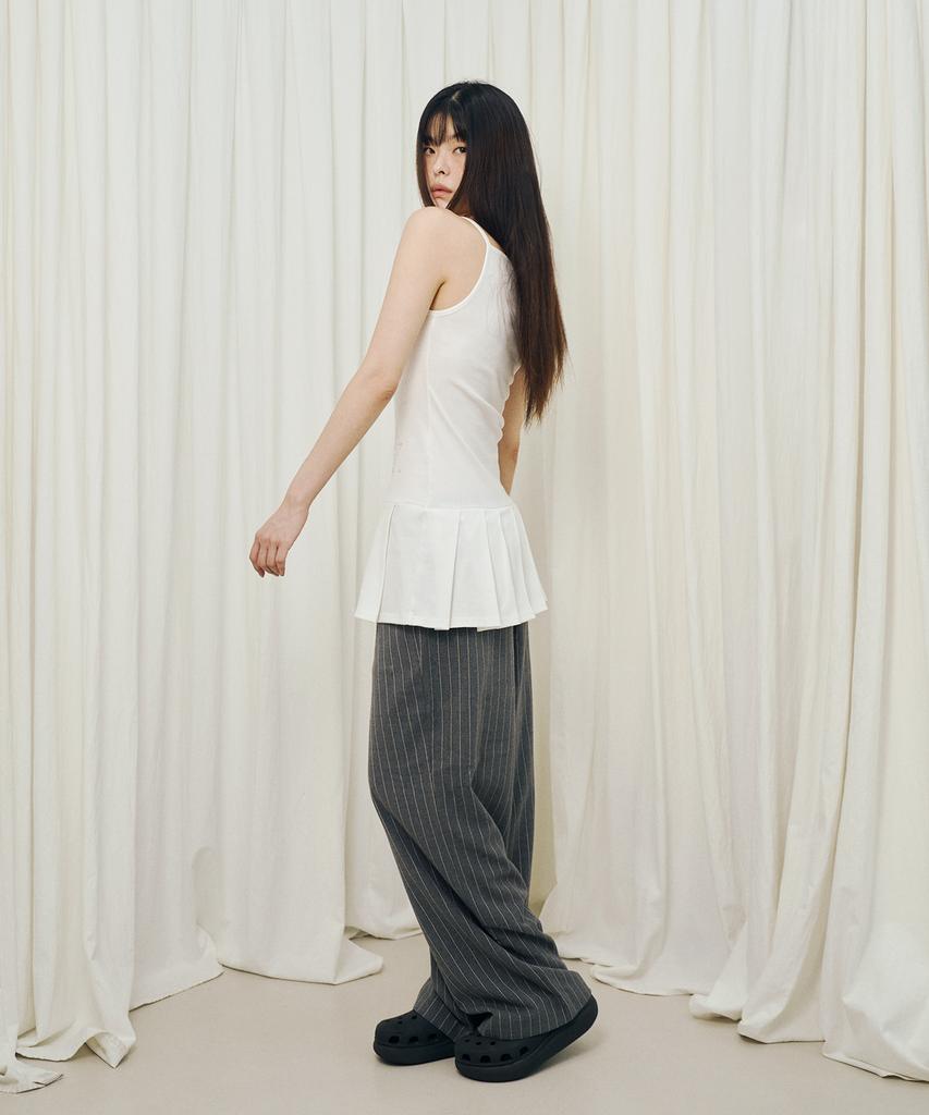 Mihebeu Star Sparkle Pleated Dress White