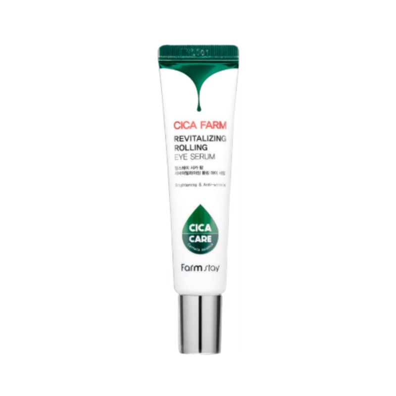 [Farm Stay] Cica Farm Revitalizing Rolling Eye Serum (25ml) – 3-Ball Massager for Puffiness & Soothing Care