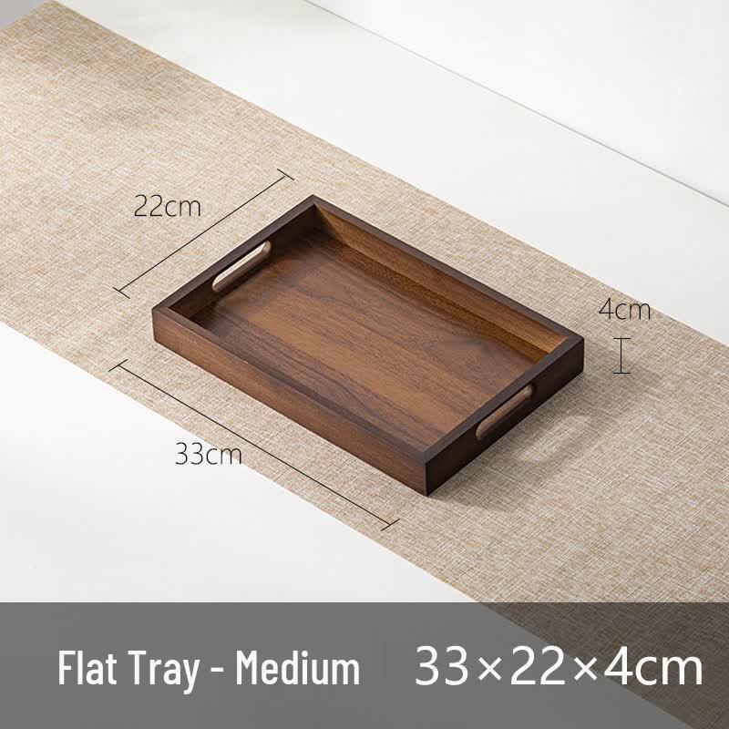 Rectangular Bamboo Wood Tea Tray
