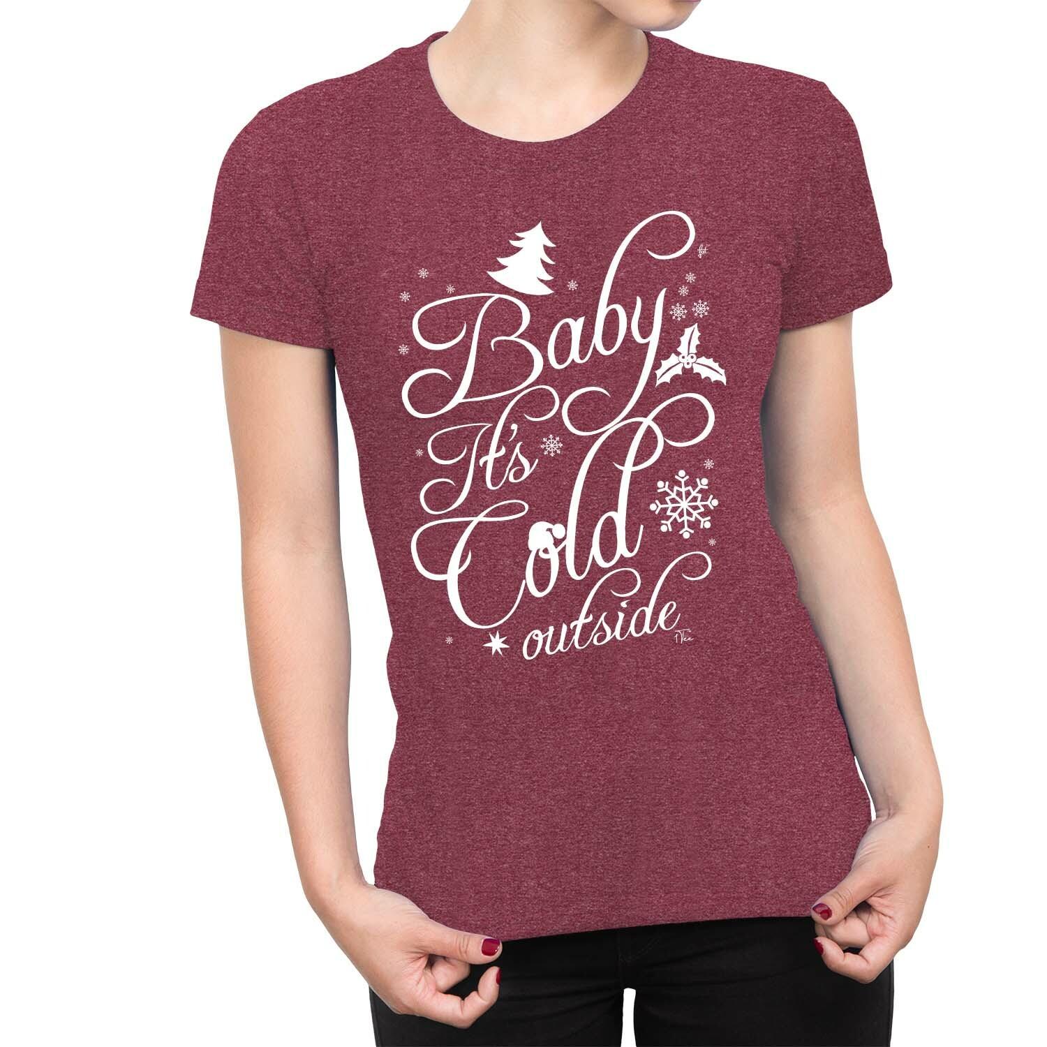1Tee Womens Baby it s Cold Outside Christmas T-Shirt XXXXL
