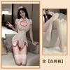 Sex Underwear Passion One-piece Nurse Uniform Women's Hot Perspective Mesh Uniform Hollow Temptation Sexy Suit