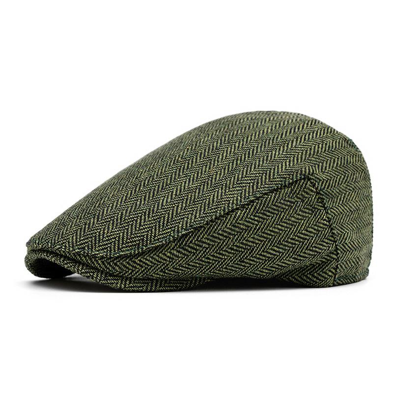 Men Classic British Newsboy Cap Imitation Wool Beret Retro Forward Hat Vintage Adjustable Cap