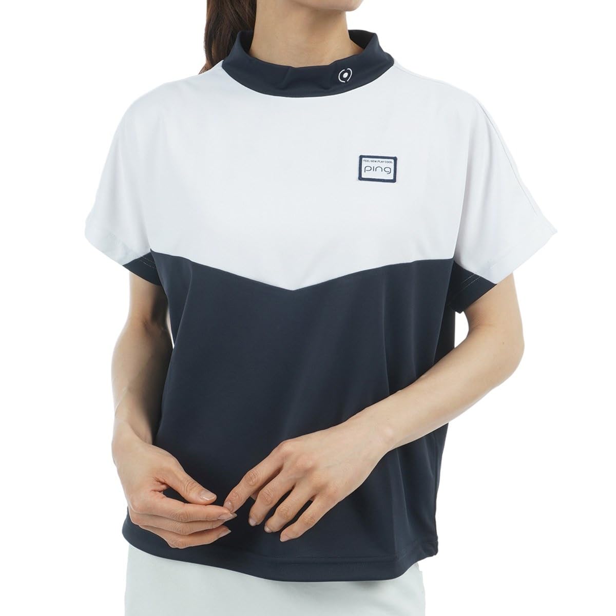 

Ping Apparel Футболка с коротким рукавом и высоким воротом UV Гольф Поддева LL Женская (Влагоотводящий, Быстросохнущий, Защита) / / 622-5167302 120_Темно-синий