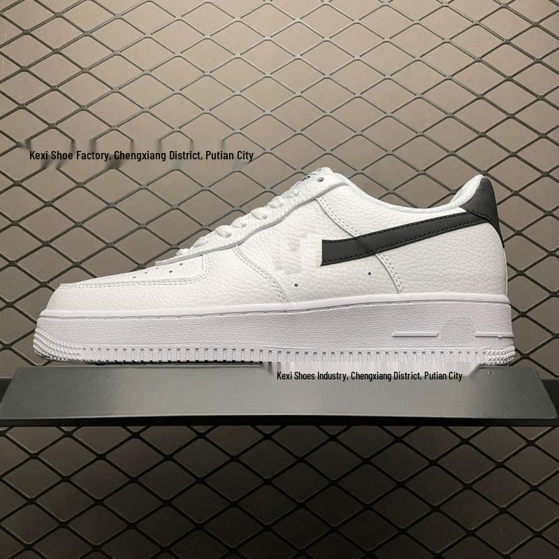 AF1 Air Force 1: Pure White Women's & Men's Low-Top Shoes in Wheat Color - Casual Couple Style.