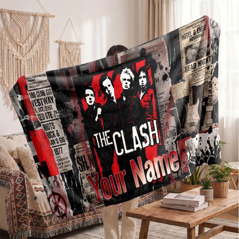 The Cure Flannel Blanket, Custom Name Text Personalized Soft Throw Blanket Home Decor Gift