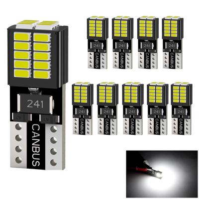 10 T10 6000K Έλεγχος Οχήματος 26 3014 LED για Φώτα Αυτοκινήτου LED, Λευκό, Φωτεινότητα, Συμβατό, Τσιπ, 12V, Θέσης/Πινακίδας/Αριθμού Θέσης/Καμπίνας (λευκό)