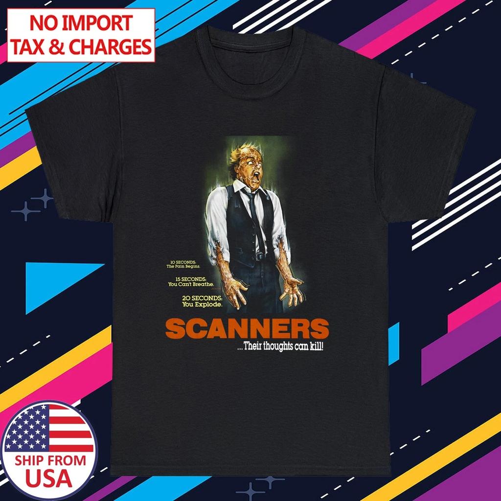 Scanners Horror Thriller Men's Black Size S-5XL