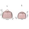Damen Gepunktete Kosmetiktasche Etui Baumwolle Stepppunkt Muster Aufbewahrung Make-up Tasche Reise Toilettenartikel Tasche