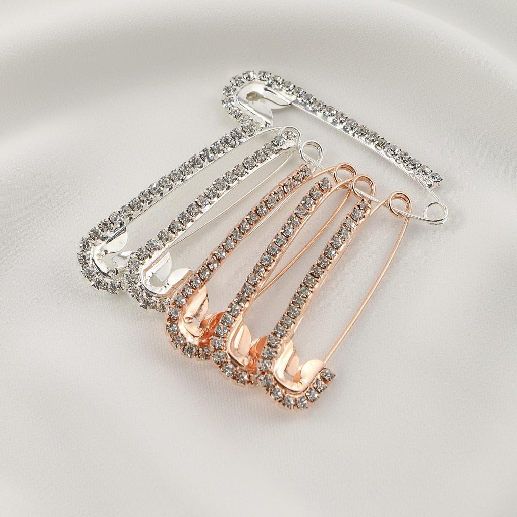 Women Hijab Scarf Brooch Pin Ladies Decorated Safety Pins Tighten Waist Jeans Pins Button Clothing Accessories