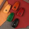 Genuine Leather Handmade Smart Car Key Case for Mercedes - Full Cover