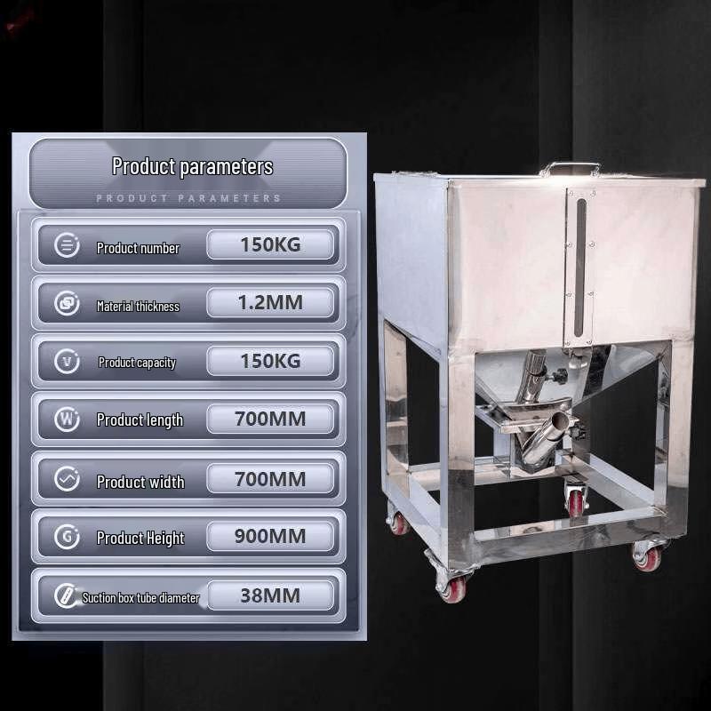 Rongyu 150KG Stainless Steel Movable Injection Material Hopper
