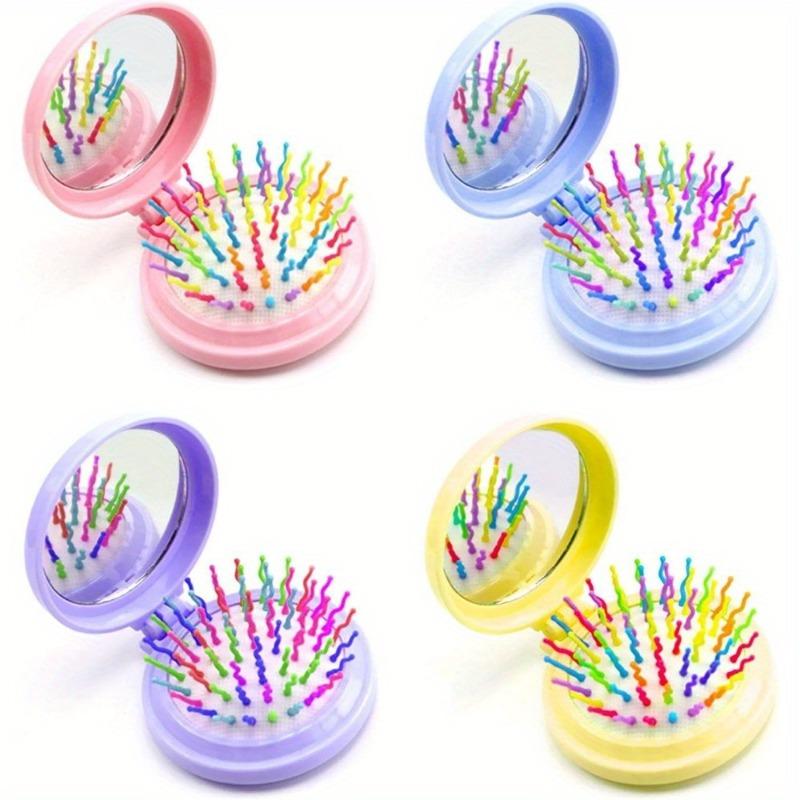 20 Pack Foldable Travel Mirrors Round Portable 2 In 1Mini Combs for Women Girl Compact and Small with Mirror for Hair Brushing