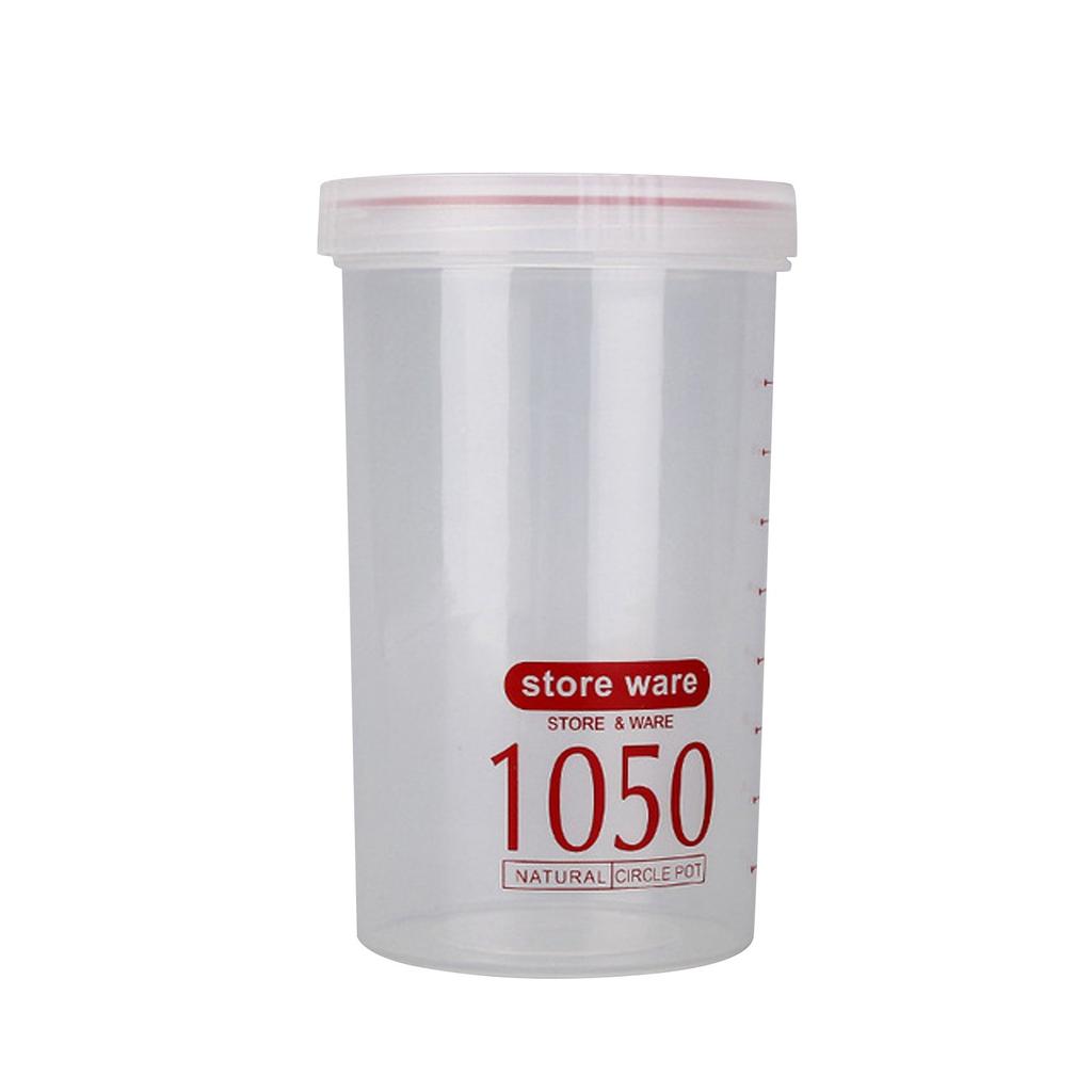 Food Storage Box Round Sealed Plastic Milk Powder Storage Tank With Scale