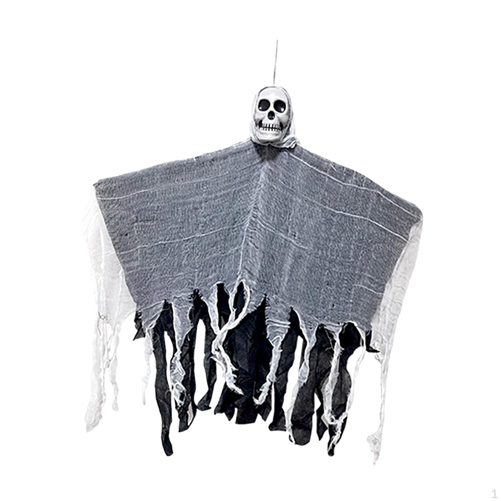 

Halloween Hanging Skeleton Ghost Background Decor Photo Prop Flying Front Yard Lawn