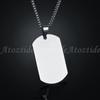 Atoztide Customized Stainless Steel Army Dog Tags Pendant Necklace Personalized Name Photo Square Necklace Christmas Gift