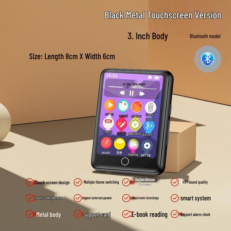 Bluetooth MP3/MP4/MP5 Touchscreen Player for High School Students