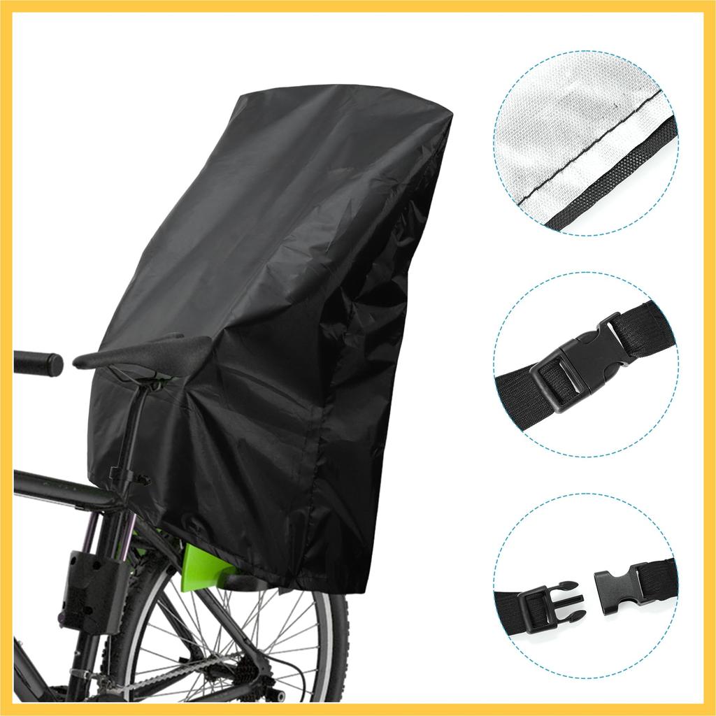 BULLSPANN Bicycle Rain Cycle for Child 210D 1 Replacement Replacement Cover, Children's Cover, Cover, Seats, Windproof, Waterproof, Oxford, Black,