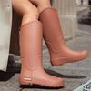 Dámské módní voděodolné holínky v korejském stylu - Vysoká protiskluznost, dlouhá holínka, venkovní gumová obuv