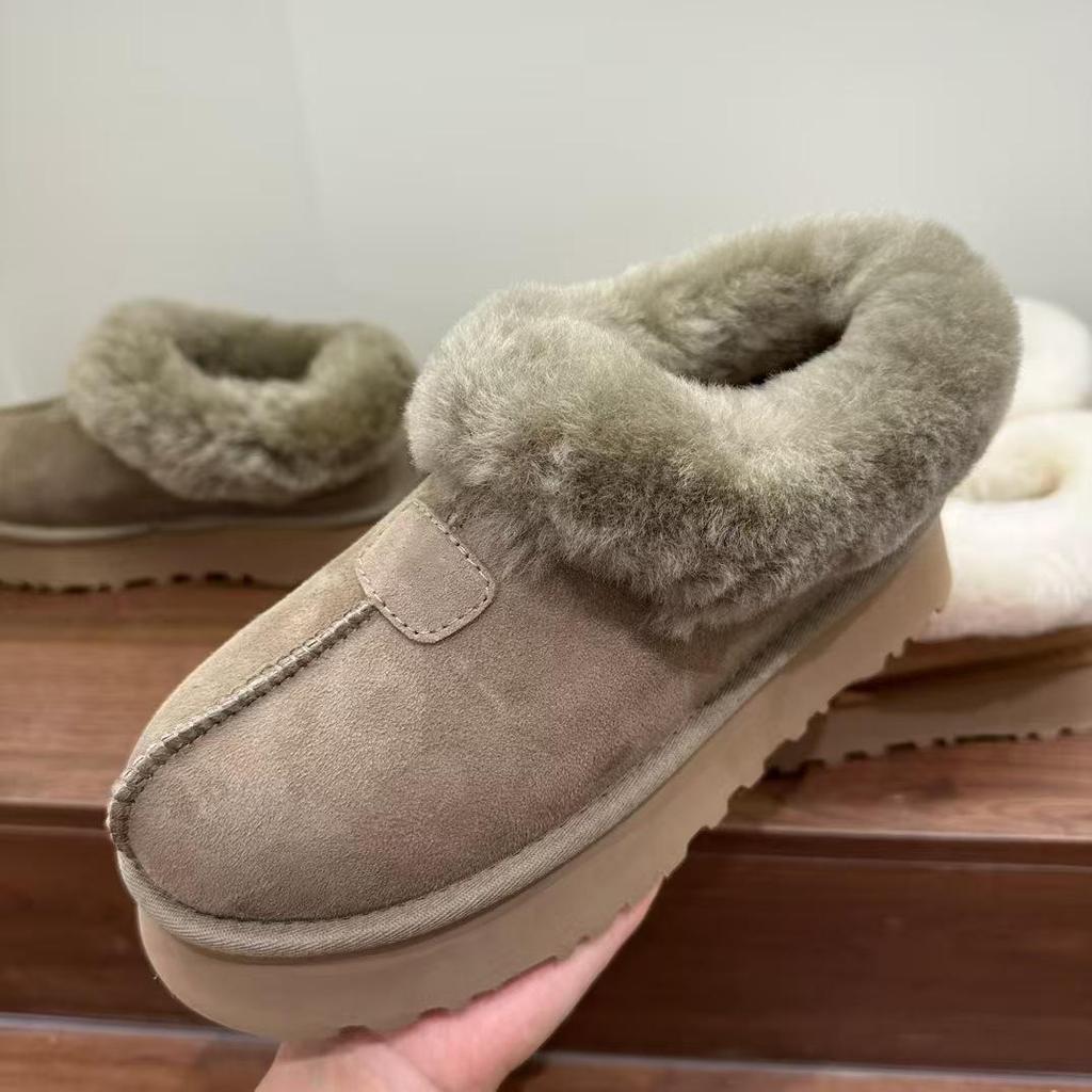 Women's Winter Tazz Suede Snow Boots with Extra Thick Sole and Round Toe, Plus Velvet, Cotton, Sheepskin Wool Lining