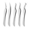 High-Precision Stainless Steel Blooming Eyelash Tweezers for Technicians