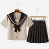 Sailor Authentic Long Short Sleeve Sailor High School Girl Bow School School JK School British High School Cultural Costume [Yi-gog] Uniform, Uniform,