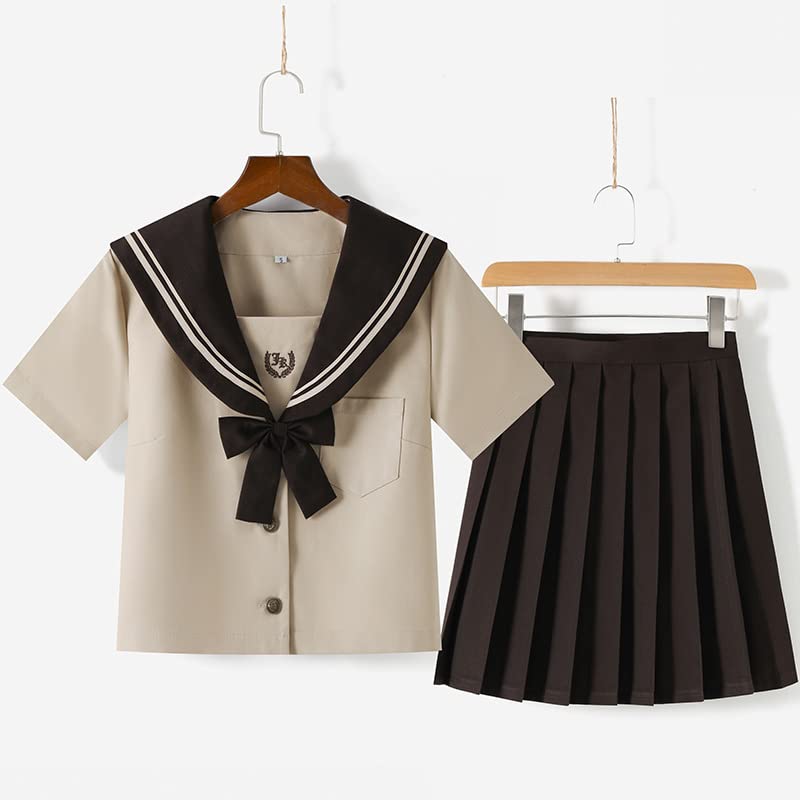 Sailor autentisk lang kort ermet sailor high school jente sløyfe skole skole JK skole britisk high school kulturell kostyme [Yi-gog] uniform, uniform,