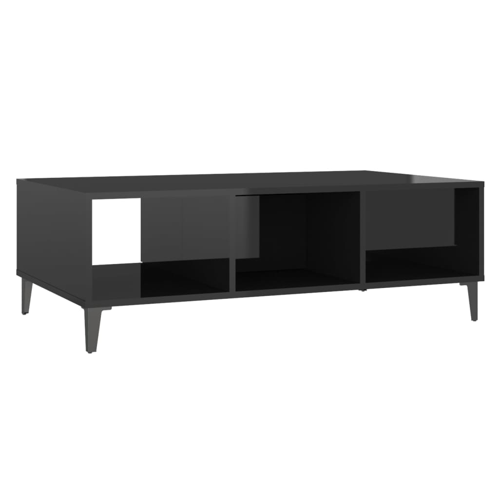  Coffee Table, Black, High Gloss, 103.5x60x35 Cm