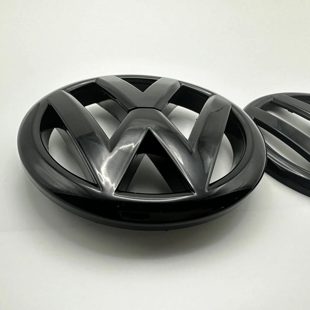 2026 Hot Emblems For VW Volkswagen Jetta MK5 Golf Gloss Black Replacement 135mm Front Grill Emblem Or 110mm Rear Trunk Lid Car B BJKMN1