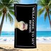 1Pc Welcome Home Snake Beach Towel, Quick Dry, Multi-Use for Beach Pool Gym Yoga Home Travel, Christmas, Halloween, Xmas Gift M92866