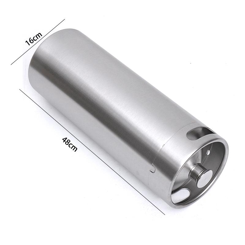 

10 л 304 Напорный граулер Портативная бутылка для пива Инструмент для пивоварения дома Нержавеющая сталь Мини-кег для пива Домашнее пивоварение