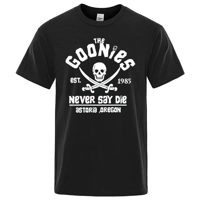 

Футболки в стиле хип-хоп для мужчин и женщин с флагом пиратов Орегона Never Say Die Astoria Повседневная футболка из хлопка с дышащим коротким рукавом Брендовые топы S