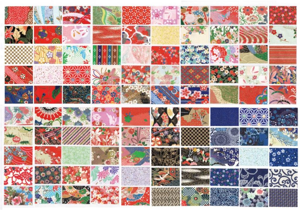 Washi Kawasumi Chiyogami Yuzen Washi x cm 100 1 sheet 100 sheets total 7.5 7.5 patterns, each,