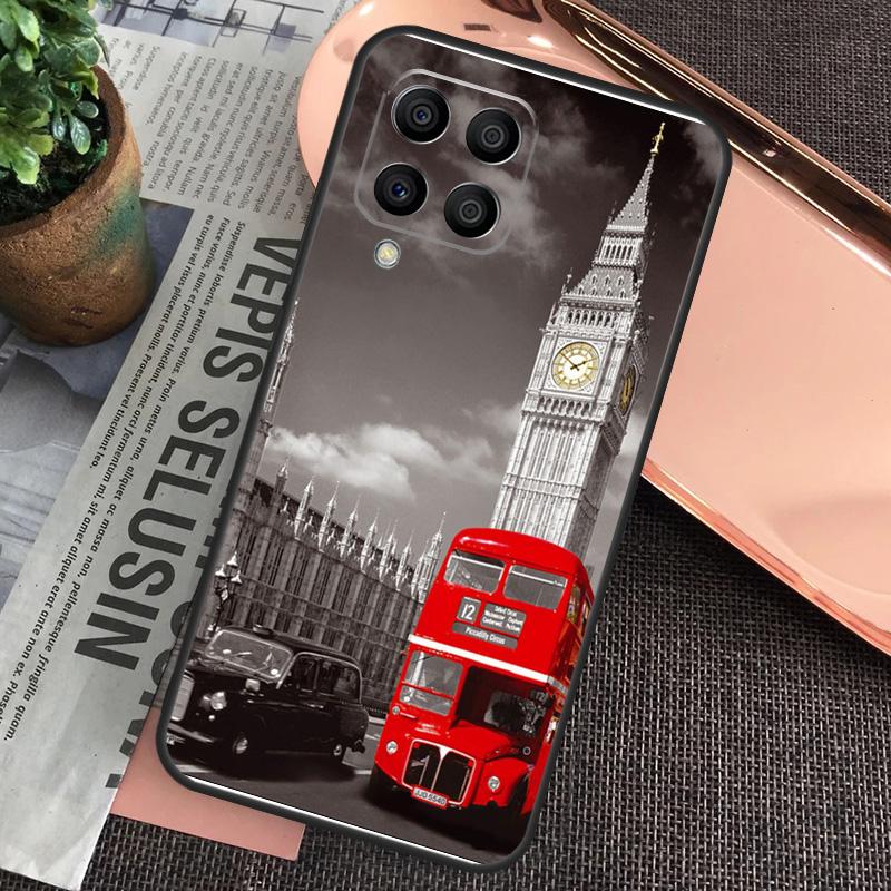 London Red Bus Big Ben Case For Samsung Galaxy M32 M31 M12 M52 M13 M33 M53 M11 M51 M15 M55 M14 M34 M54 M20 M30s