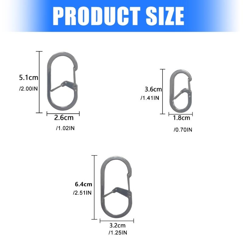 Heavy Type Stainless Steel G Shape Carabiner Clip Quickly Release Fastener Clip for Outdoor Camping Hiking