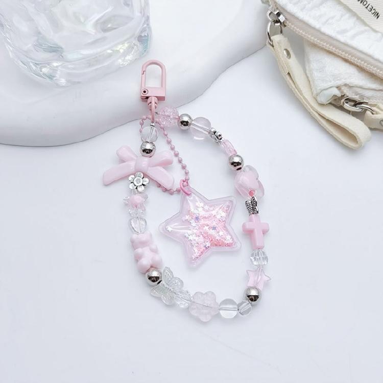 Fledermaus-Anhänger Handy-Schlaufen Schlüsselanhänger Kristall-Stern-Anhänger Kette Handy-Lanyard