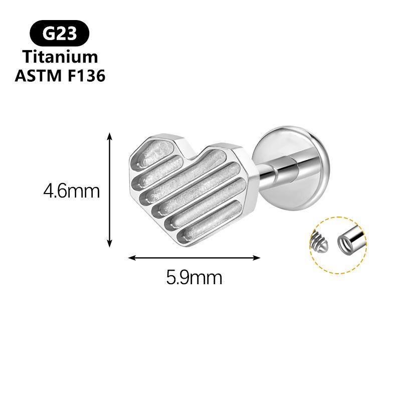 1 Stück G23 Titan Knorpelstecker Labret Lippe für Frauen Flache Rückseite Helix Tragus Gewinde Ohrring Conch Piercing Schmuck