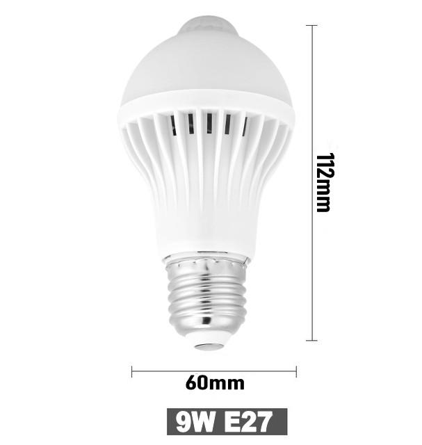 PIR Motion Sensor E27 led Light Emergency Lamp with Motion Sensor Night Light AC 220V Stair Corridor Sensor Light LED Lamparas Warm White