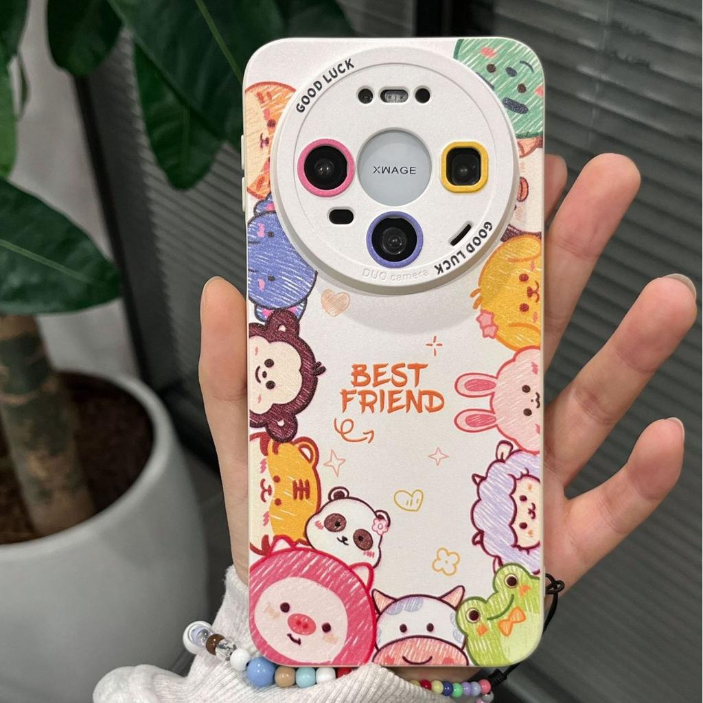 Cartoon avatar for Huawei mate80 New Year 70pura60 cute 50 lanyard 40 silicone phone case