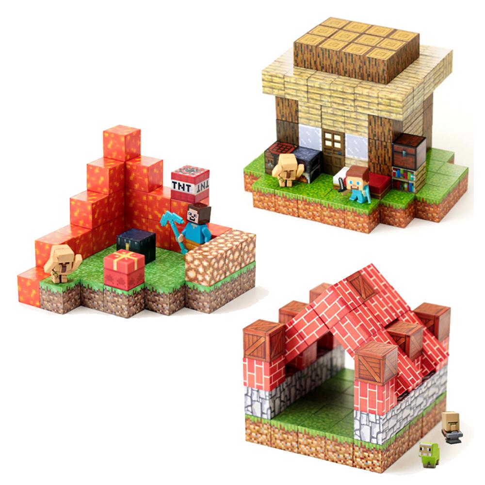 Kids Magnetic Blocks Scenery Architecture Building Model DIY Assembly Bricks Creative STEM Learning Toys Gift