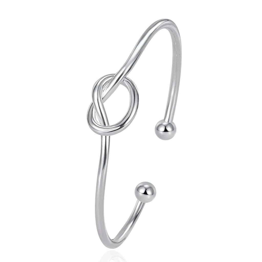 Open Double Circular Bead Tide Human Heart -Shaped Weaving Staggered Bracelet