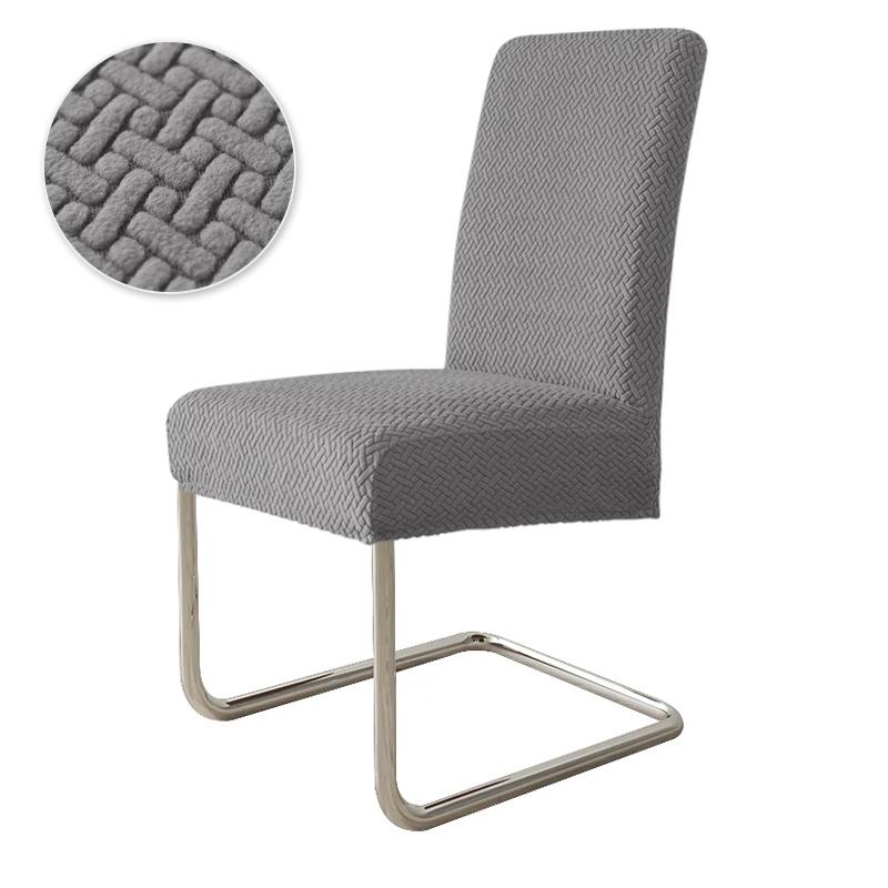 1/4/6 stuks T-vormige Jacquard Stoelhoezen Elastische Eetkamerstoelen Cover Elastische Verwijderbare Zitkussenhoezen voor Bruiloft Feest 6pcs