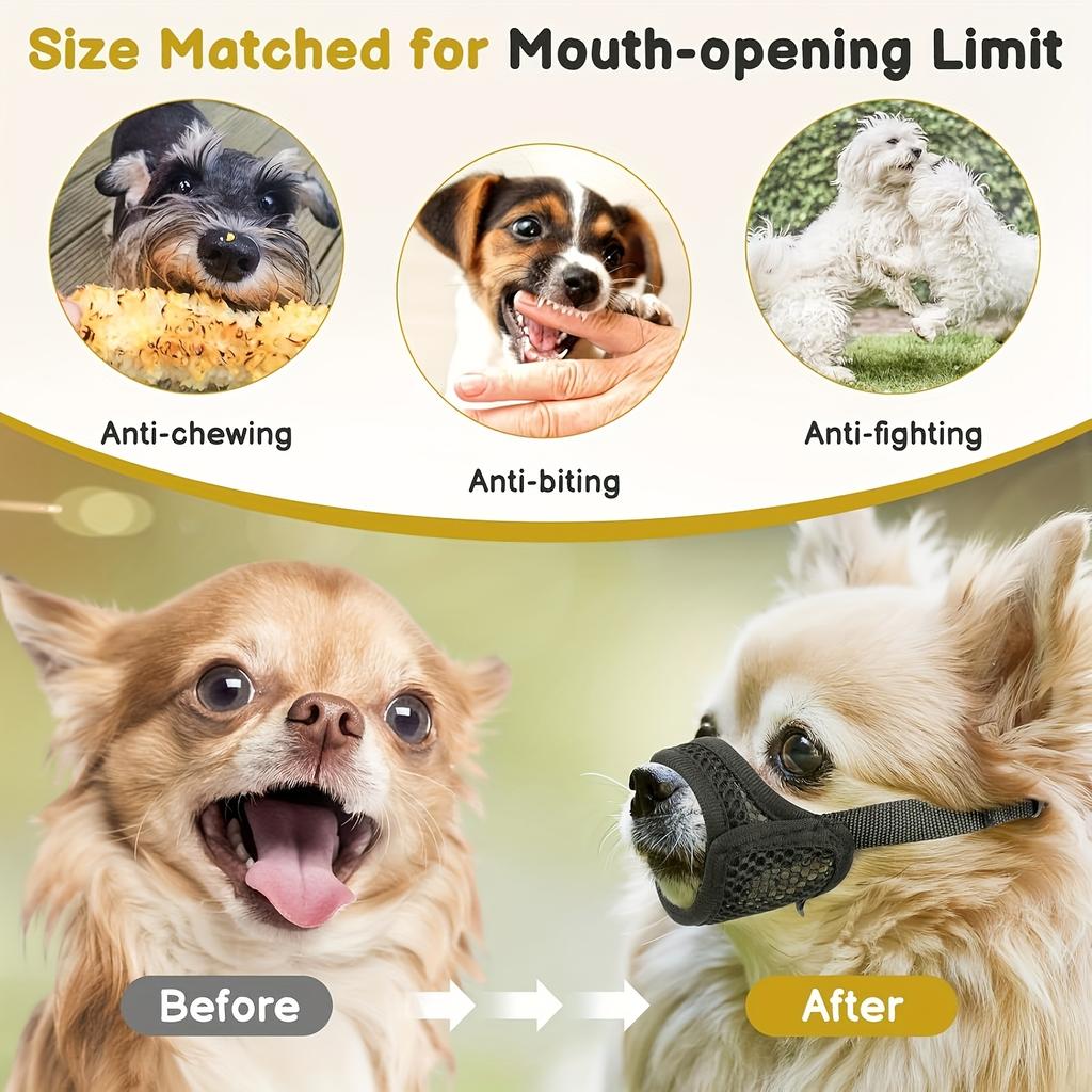 Dog Muzzle Anti-Bite Barking Mask for Small and Large Dogs, Pet Barking Stopper, Teddy Supplies, Cage Dog Cover