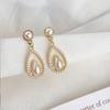 Vintage Pearl and Tigers Eye Resin Clip On Earrings for Women No Piercing Needed Elegant Retro Jewelry