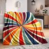 1pc Sunburst Pattern Blanket, Lightweight Flannel Throw Blanket for Sofa, Bed, Travel, Camping, Living Room, Office, Couch, Chair, and Bed
